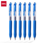 得力S07臻顺滑中性笔0.5mm子弹头签字笔黑色蓝色墨蓝红色办公学习