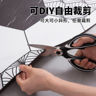 满铺厨房地垫防滑防油可擦免洗pvc防水垫子厨房地垫耐脏脚垫