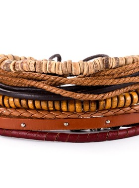 现货Hot Sale Retro Multi-layer Lr celets For Ma Woode