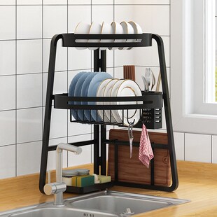 厨房台面三角区置物架放碗碟架转角架台面省空间收纳碗筷窄款小型
