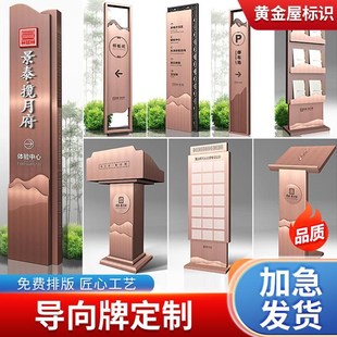 户外立式导向牌室内商场导视牌指示牌定制不锈钢景区停车场引导牌