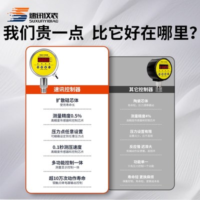 数显压力开关数字电子控制器真空智能电接点压力表负压气压