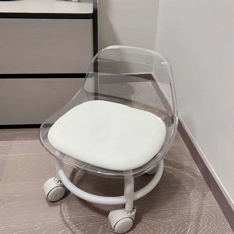 家用靠背小椅子滑轮矮凳万向轮小凳子儿童带轮子塑料靠背椅久坐,住宅家具,万向轮凳,淘宝优惠券,粉丝福利购,淘宝优惠卷