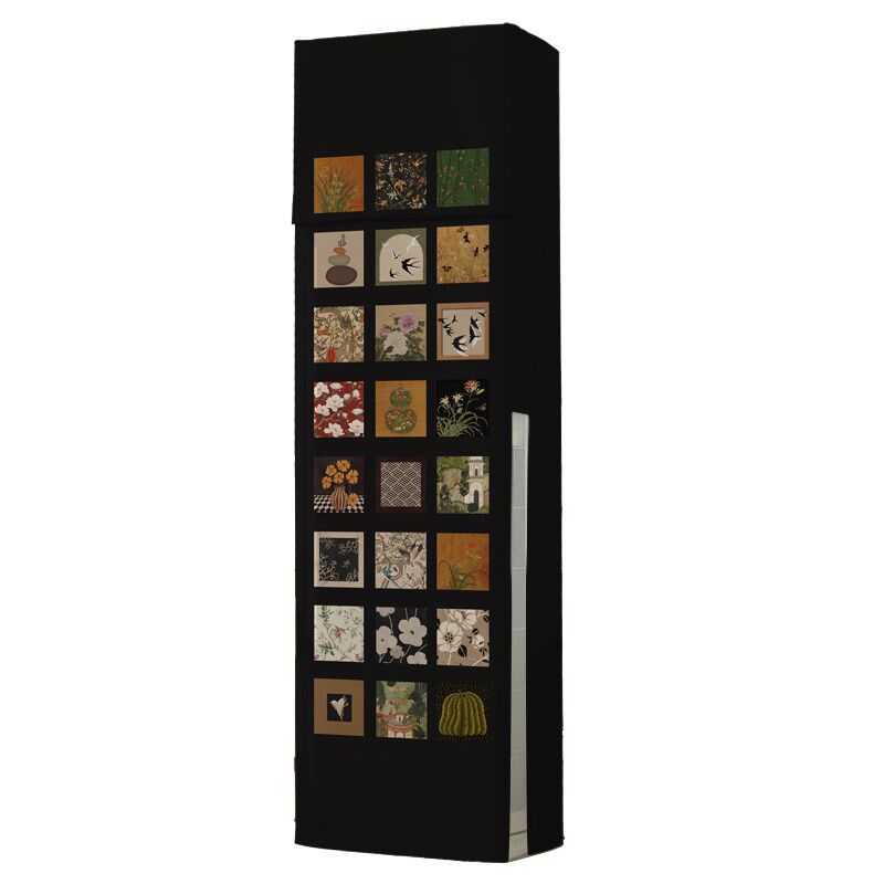 复古中古风立式空调防尘罩客厅柜式方形空调罩挡风开机不取空调套