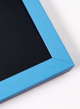 1000片实木拼图框m简约现代画框50*75定制蓝色相框挂墙送有机玻璃