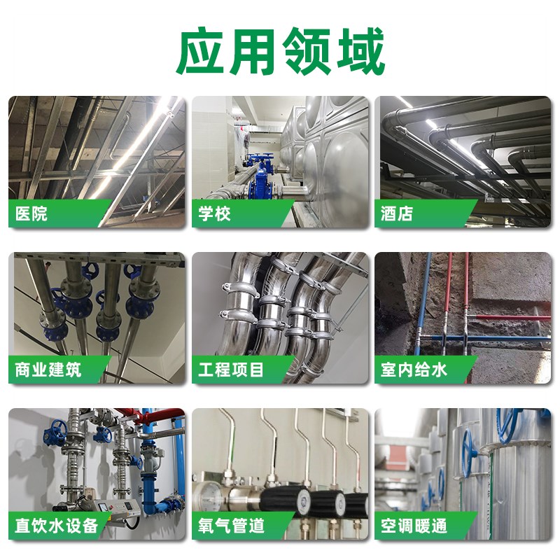 304/316L不锈钢弯头90度沟D槽管件大口径给水排水管配件接头