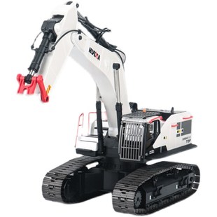 汇纳22通1:14合金丝杆550遥控挖掘机15通594挖土机玩具远距离炫酷