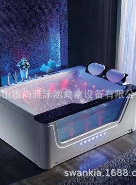 厂家直发双人按摩冲浪亚克力恒温智能浴缸室内成人bathtub