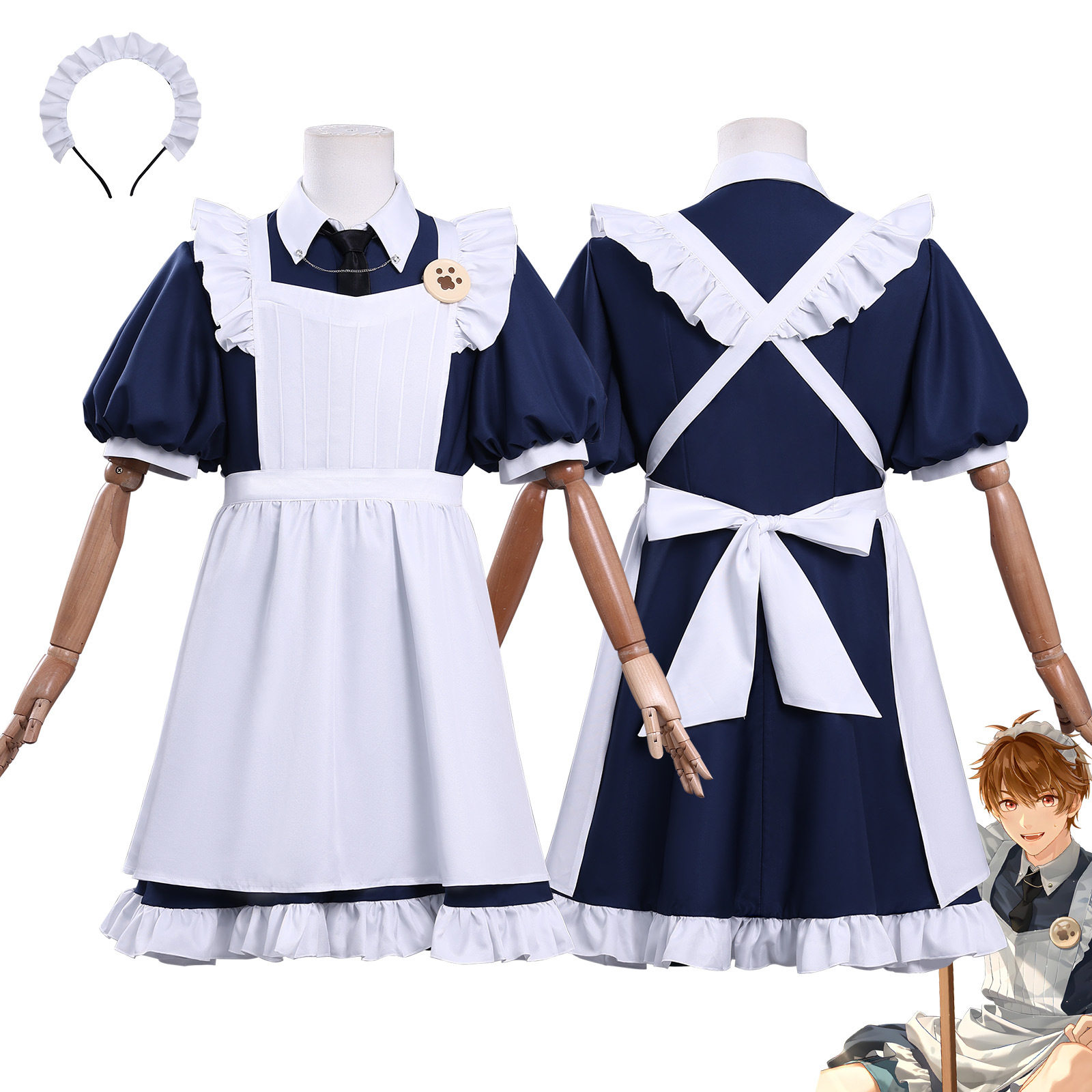 未定事件薄cos服小豆泥联动夏彦男仆装甜心酥糖cosplay服装动漫