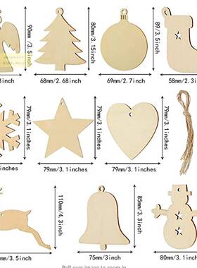圣诞装工艺品创意圣诞挂件雕刻木饰头节树日派对饰吊171002牌家居