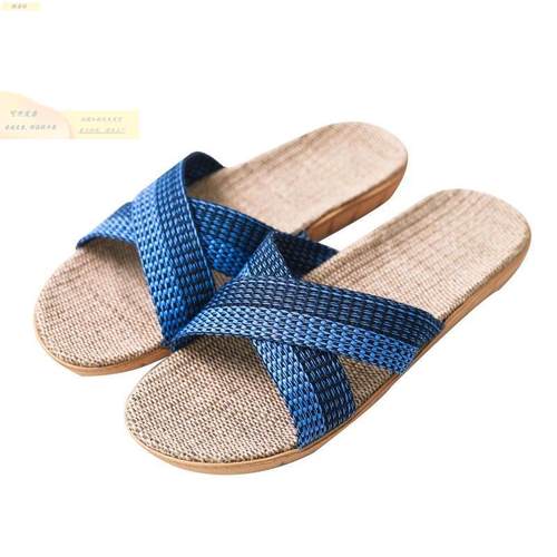 硕麻拖2305汗女式硕亚麻水德名雪厚底牌凉拖鞋室金内居家耐磨夏季