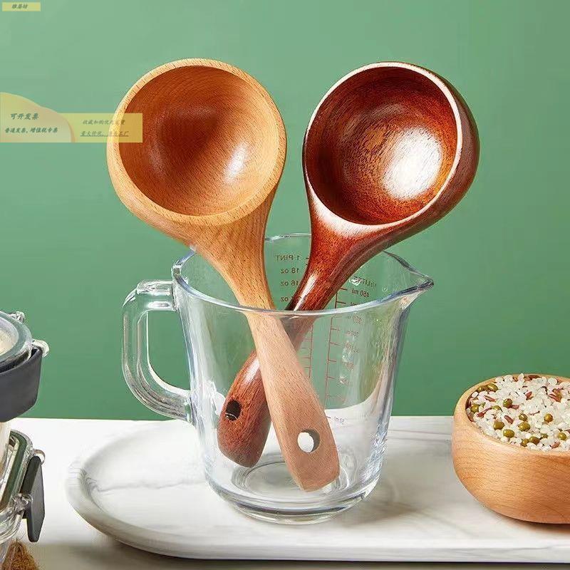酸枣木头勺 勺子长质柄盛粥636528勺子稀饭勺大汤勺式大号 木家木