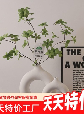 素胚花瓶摆件插花仿真马醉木民宿客厅电视柜入户玄关创意装饰品