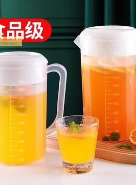 塑壶料冷09706水超店大容量家泡茶桶量壶耐高温奶用茶凉水壶带刻