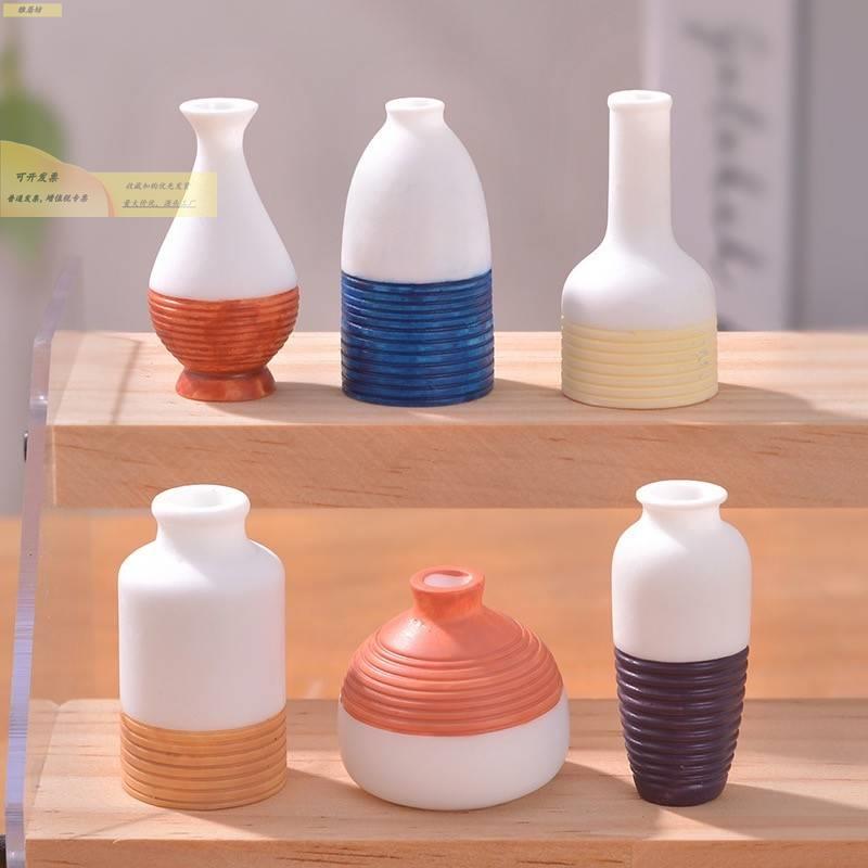 跨境仿迷小小花瓶微景观树脂模型小摆件 你娃娃屋场566景装饰道真