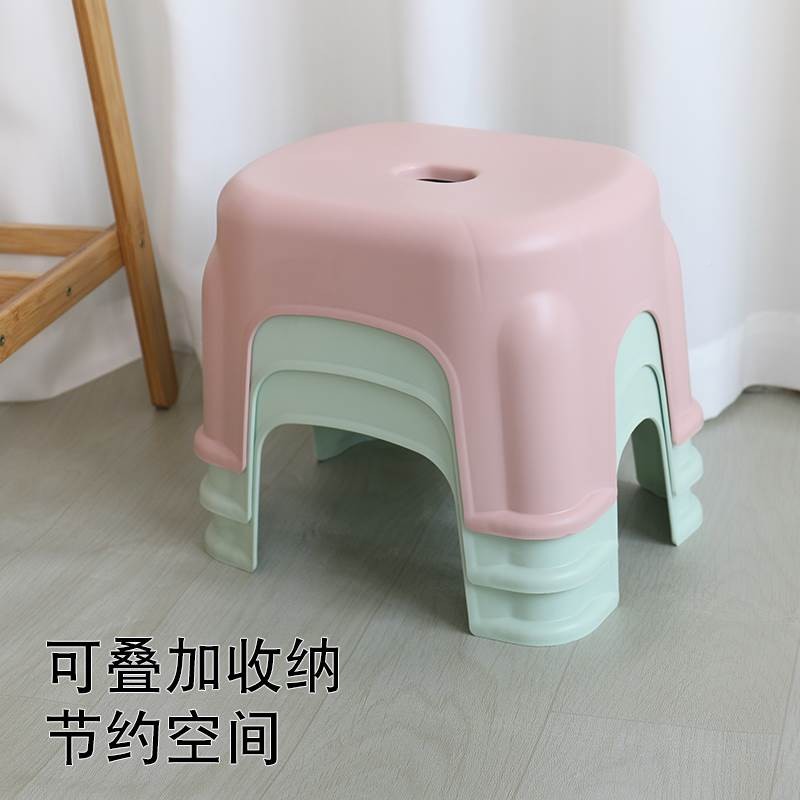 塑料凳子家用矮放凳儿童凳可叠小板凳加厚洗小澡小凳鞋子水德名雪
