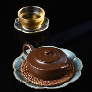 宜兴正宗紫砂壶真品名家纯手工紫泥周盘家用功夫茶具160cc小品