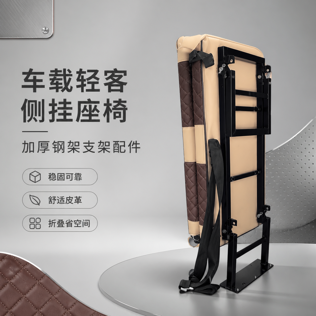 五菱ev加厚皮革侧挂折叠改装座椅