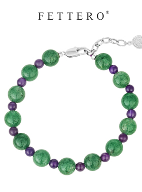 fetro铜合金手链【白绿色