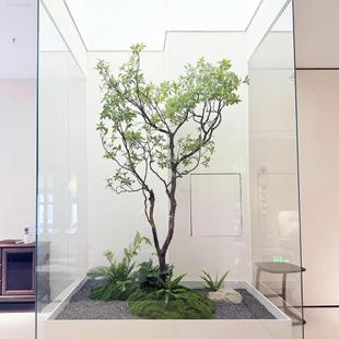 仿真马醉木绿植景观组假树植合物楼下造景橱窗角室H1201093落内梯