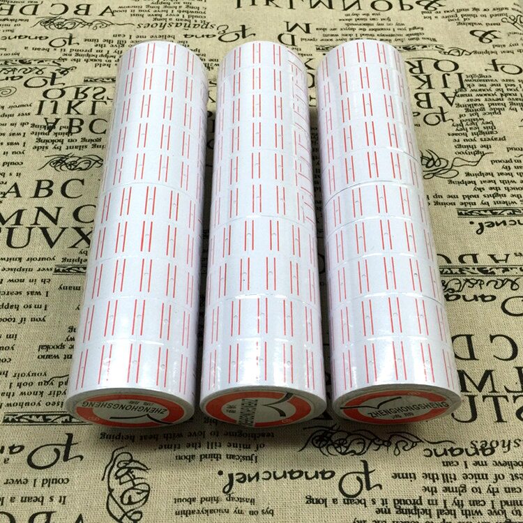 单排MX-5500标价纸 打价纸 彩色标签纸 加厚 标价打码纸 10筒
