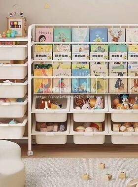 QGS落地移书柜收阅架纳书儿童读玩具绘本架动多层宝宝家用简易置