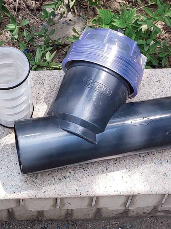 过滤器80/150管道外径毫米UPVC塑料直插/活接法兰Y型耐腐加厚滤网