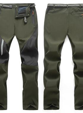 新款秋男户风外运动休闲冲锋裤PZM加绒加厚保冬暖防水裤反光条登