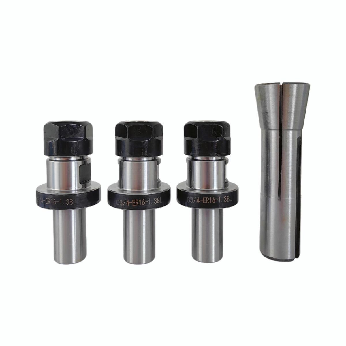 3pcsC3/4-E16A-1.R38L2延长杆+1pcsR8筒夹3/VLF4径孔-M1后拉螺纹