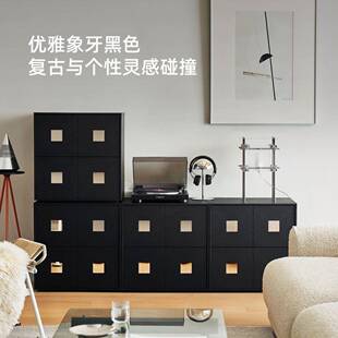 实复古古风木家用多门功能电视柜床头柜合组落地斗CBD柜客厅卡收