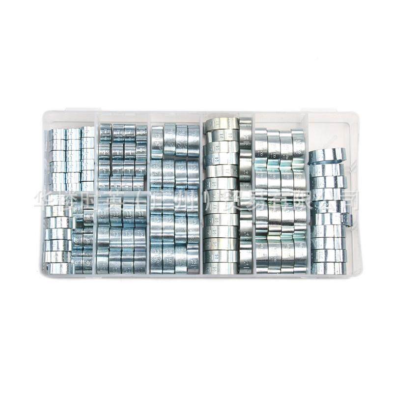 50PCS盒装耳双环箍镀锌卡箍密封管8种规格双耳无MSC夹极弹1性箍圈