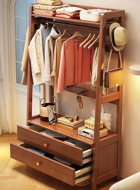 实木衣帽架落卧室家地用服简易衣架挂客厅68104入户玄关置物架衣