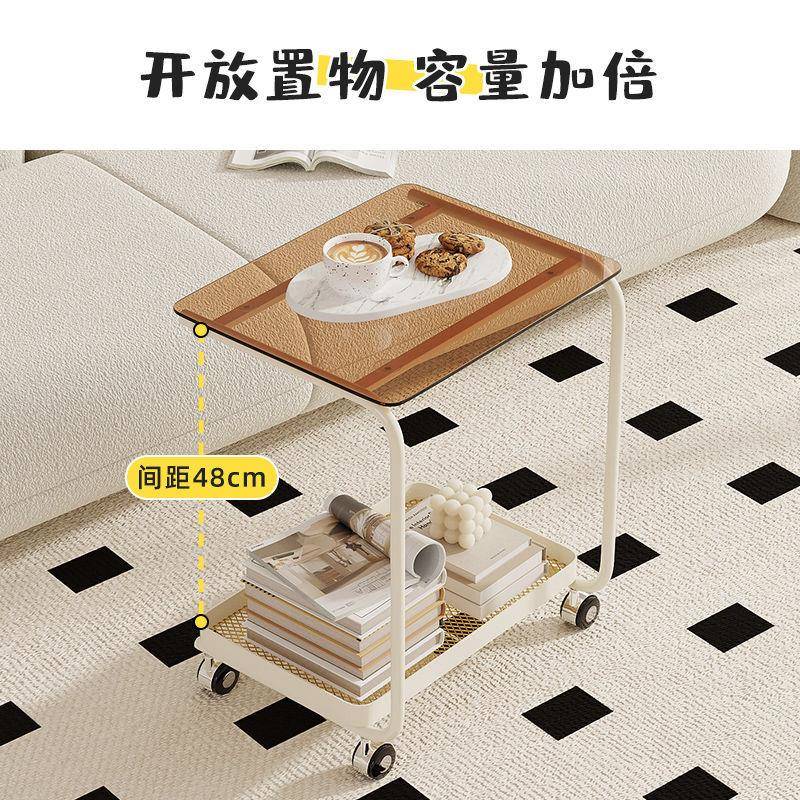 沙发C型边几现代简约客厅侧边桌小户型床头桌可移动奶油风小茶几