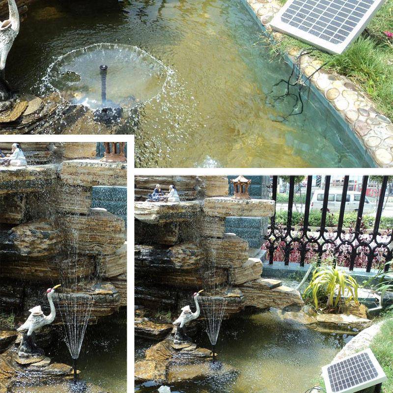 身厂12V9W太阳能喷XKZ泉太阳能水无刷水泵泵8种喷头工直销终保修