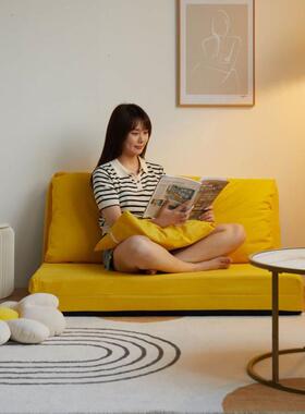 新款阳懒人人沙发可折叠IZC小户型床卧室单双两用台多功能日式榻