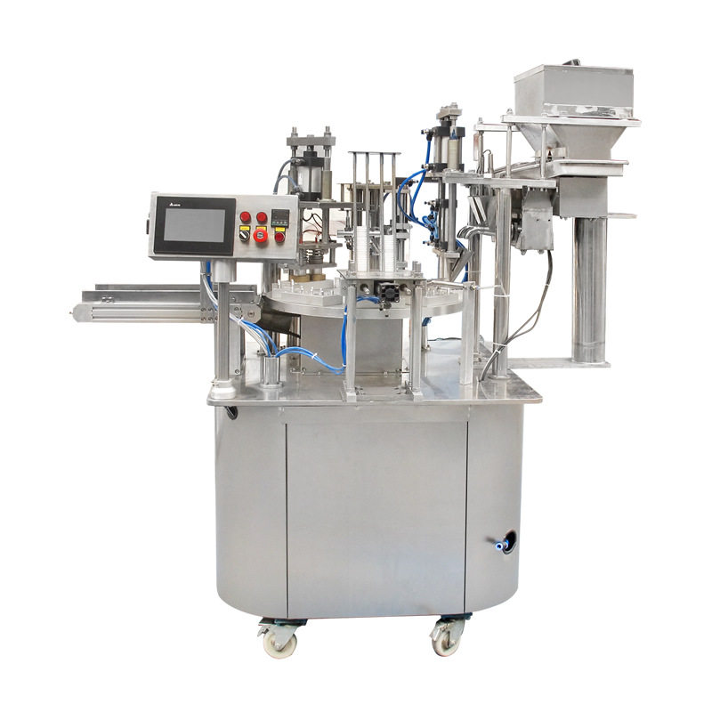 勺子蜜灌装封膜封口机 全自动落杯液体酱料转盘式蜂蜜勺子灌装机,办公设备/耗材/相关服务,包装机,淘宝优惠券,粉丝福利购,淘宝优惠卷