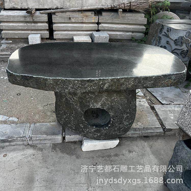 定制石桌石凳 园林景区别墅庭院象棋围棋桌子 防腐木座凳量大优惠