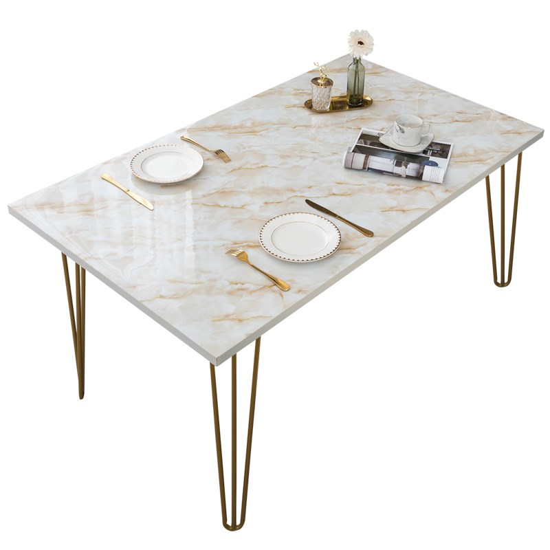 大理石纹桌布防水防油防烫免洗轻奢高级感K餐桌垫长方形茶几垫桌