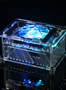 NanoPi R2S R4S软路由散热器底座适用于爱快LEDE软路由器散热风扇