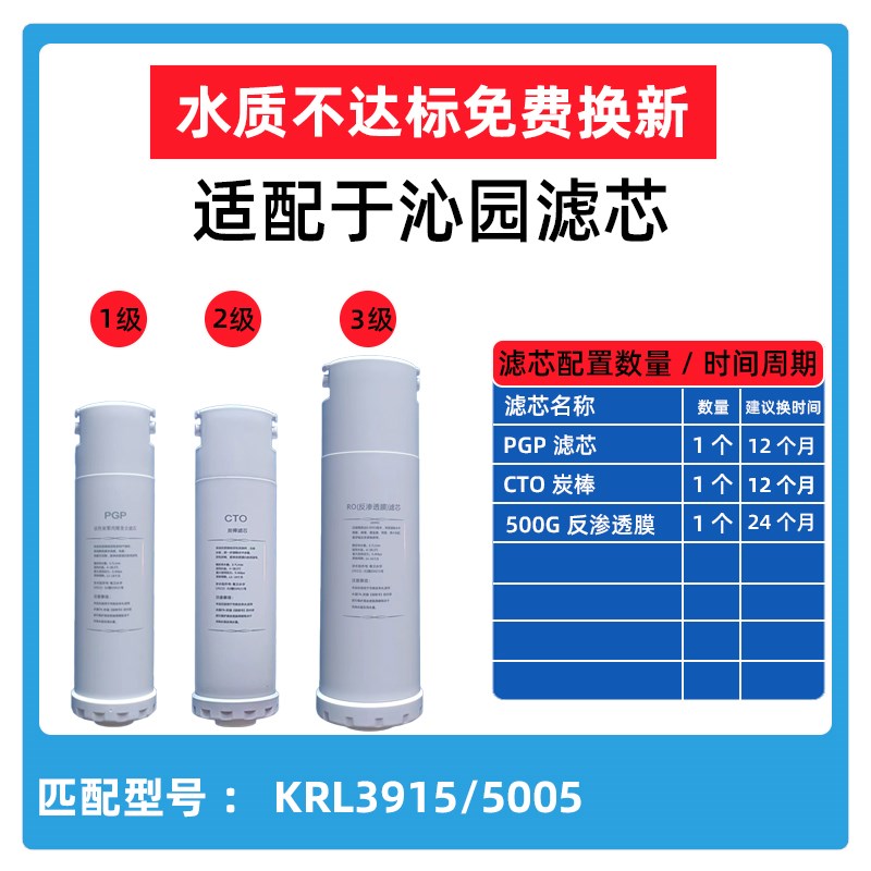 适用于沁园krlf5003滤芯pgp复合3913/6901/6905/5005/6903/5008