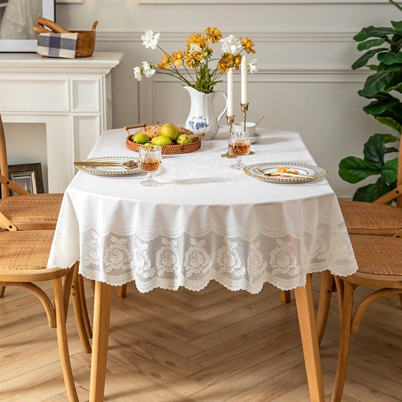 pvc桌布防水无味环保免洗折叠桌台布椭圆形欧式蕾丝餐桌布家用,居家布艺,桌布,淘宝优惠券,粉丝福利购,淘宝优惠卷