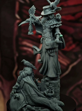 微缩模型 雕像 瘟疫医生 疫医 黑暗地牢