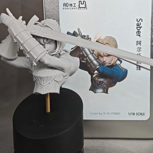 微缩模型雕塑 胸像 吾王 阿尔托莉雅 呆毛王 ca3d工作室 商业授权