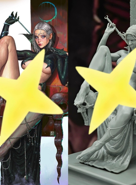 微缩模型 红王座 The Red Throne 王座女 gk kd 雕塑