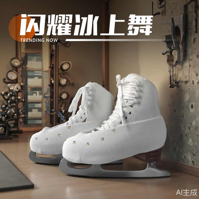 花滑冰鞋保护套花样滑冰带插扣防刮金银丝滑冰鞋溜冰鞋冰刀鞋防磨