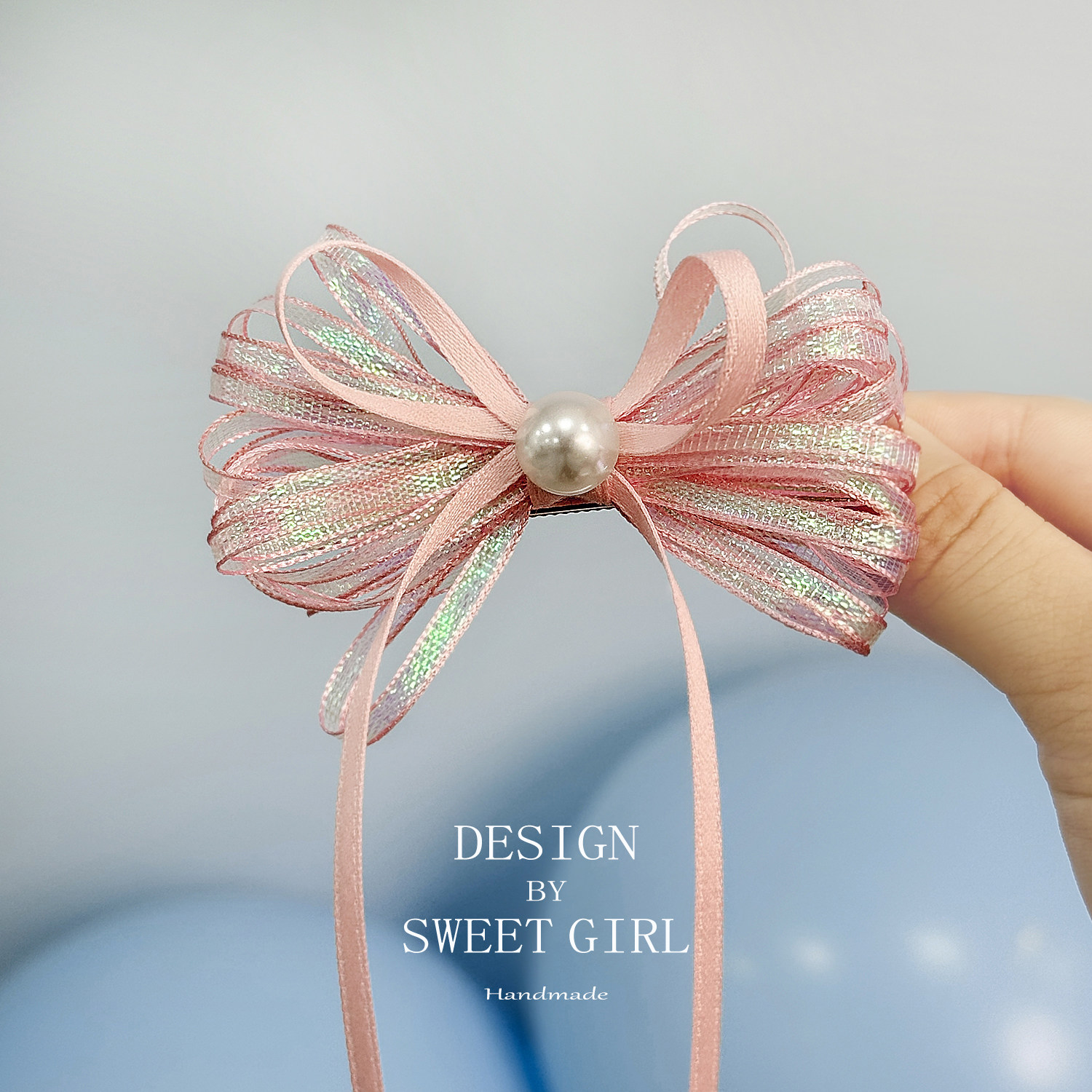 【3件8折】小女孩超仙蝴蝶结发夹幻彩儿童发饰超好看女童头饰新款