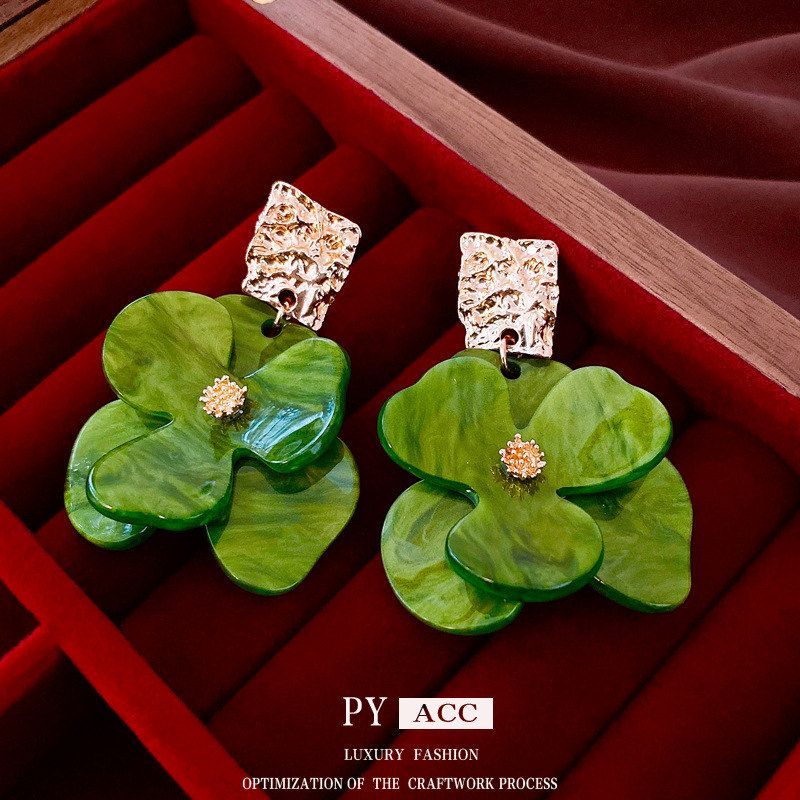 新中式银针美拉德国潮亚克力高级