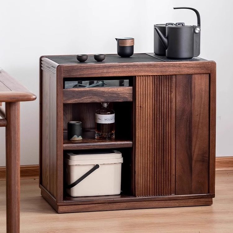 三石颂胡桃木实木多功能茶水柜