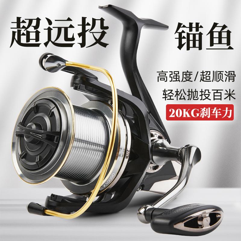 锚鱼轮无间隙锚杆全金属线杯远投纺车轮海竿轮海钓轮8000型鱼轮10