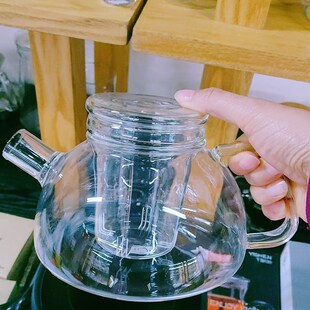 大容量透明玻璃花茶壶凉水壶带过滤内胆可明火电陶炉加热煮泡茶壶